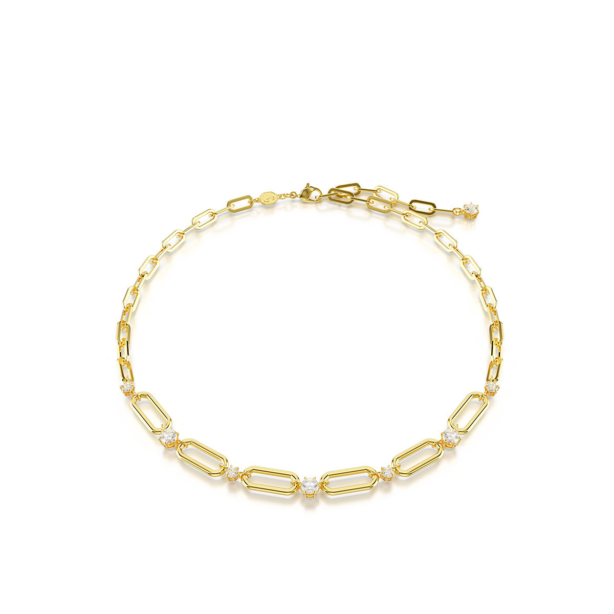 Swarovski Dextera necklace, White, Gold-tone plated